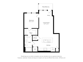 1 bed, 1 bath, 724 sqft, $1,457