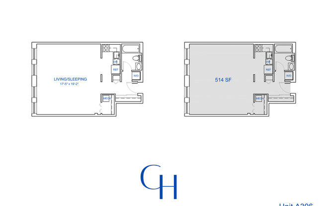 Studio, 1 bath, 510 sqft, $1,489, Unit A-306