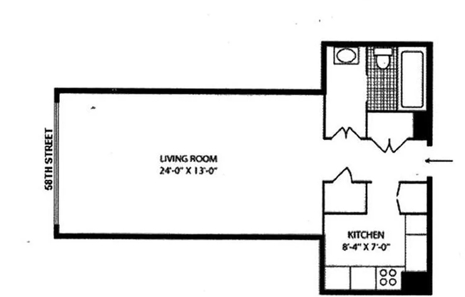 Studio, 1 bath, $3,800, Unit 23F