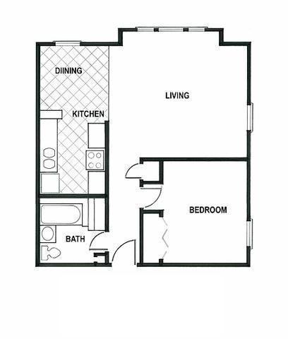 Studio, 1 bath, 510 sqft, $925, Unit 316