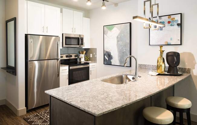 Gourmet chef kitchens at Metro West, Plano, 75024