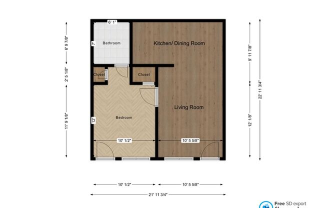 1 bed, 1 bath, 650 sqft, $889, Unit 1512 #15