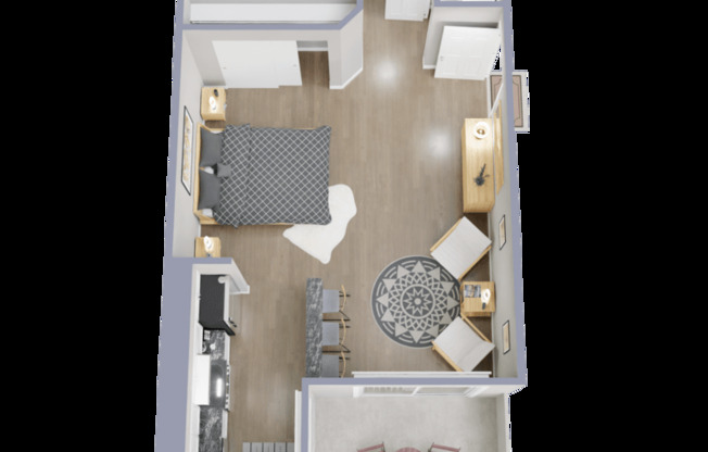 Studio, 1 bath, 473 sqft, $1,500