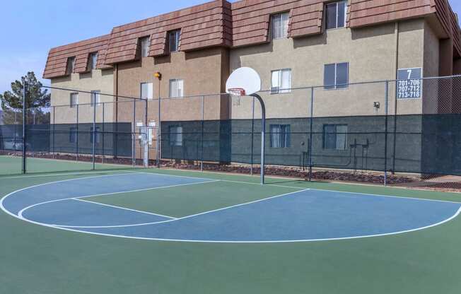 Basketball Court at Verde Apartments, Tucson, Arizona
