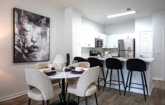 Living room and kitchen