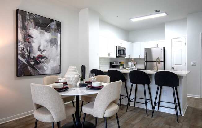 Living room and kitchen