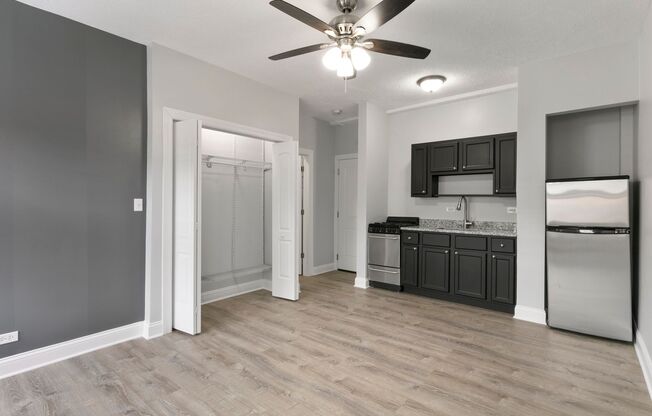 Studio, 1 bath, 282 sqft, $1,495, Unit 307