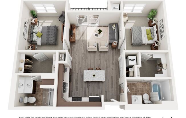 2 beds, 2 baths, 990 sqft, $2,531, Unit 319