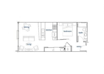 1 bed, 1 bath, 550 sqft, $1,800