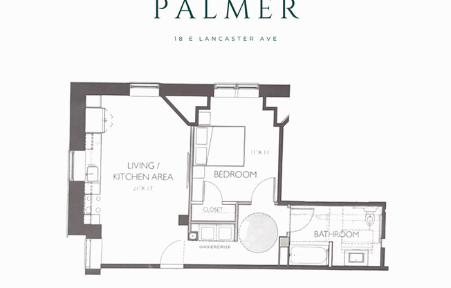 1 bed, 1 bath, 660 sqft, $1,673, Unit 302