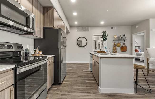 Kitchen at V on Broadway Apartments in Tempe AZ November 2020