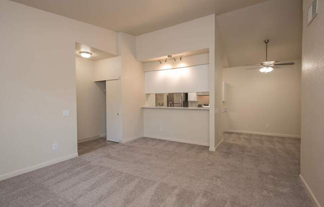 A spacious room with a carpeted floor at Sunset Summit, Rocklin, CA, 95765