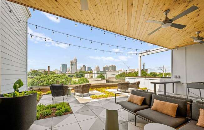 Alton Mill District Apartments in Charlotte, North Carolina Patio with Views