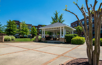 Outdoor grilling pavilion at Main Street Square