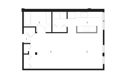 Studio, 1 bath, 575 sqft, $1,095