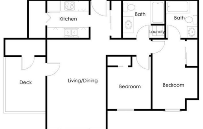 2 beds, 2 baths, 932 sqft, $1,132