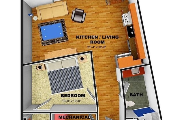 1 bed, 1 bath, 747 sqft, $1,650, Unit 703
