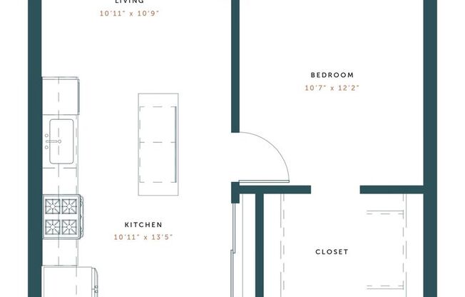 1 bed, 1 bath, 665 sqft, $1,925, Unit 419