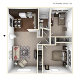 2 beds, 1 bath, 780 sqft, $1,170