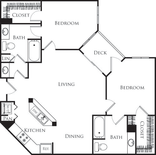 2 beds, 2 baths, 1,032 sqft, $3,748, Unit 207
