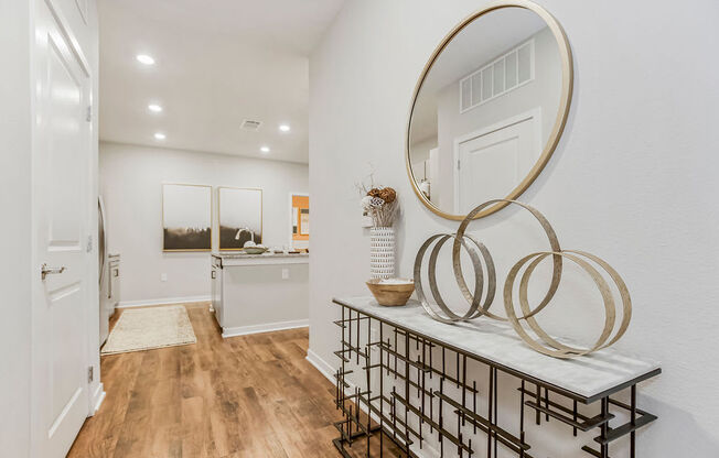 Entryway With Wood Style Plank Flooring