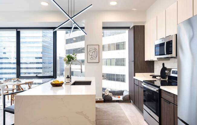 Kitchen East Facing View at 220 Meridian, Indianapolis, IN 46204