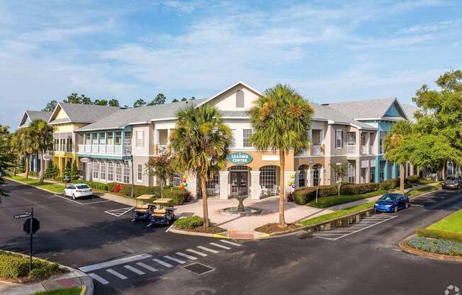 A street view of a building with a sign that reads "Cascade".