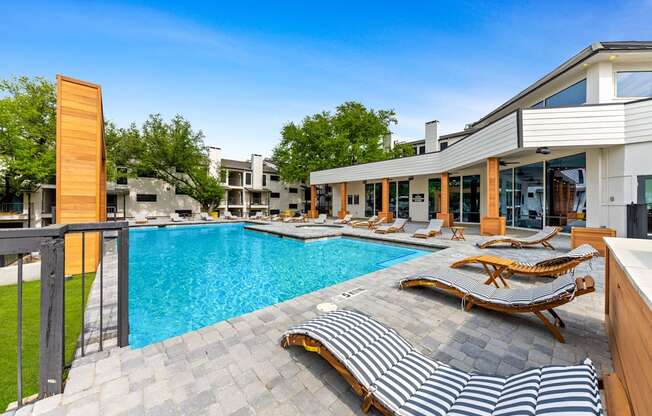 take a dip in the resort style pool