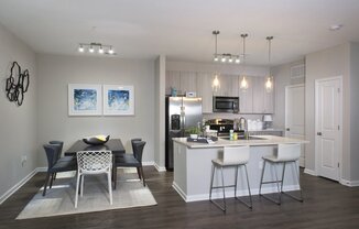 Kitchen and dining area