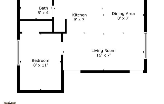 1 bed, 1 bath, 525 sqft, $615, Unit 2604-H