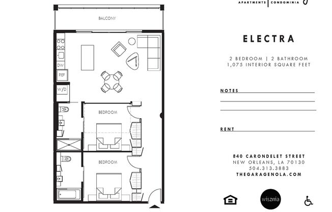 2 beds, 2 baths, 1,075 sqft, $3,350, Unit 308