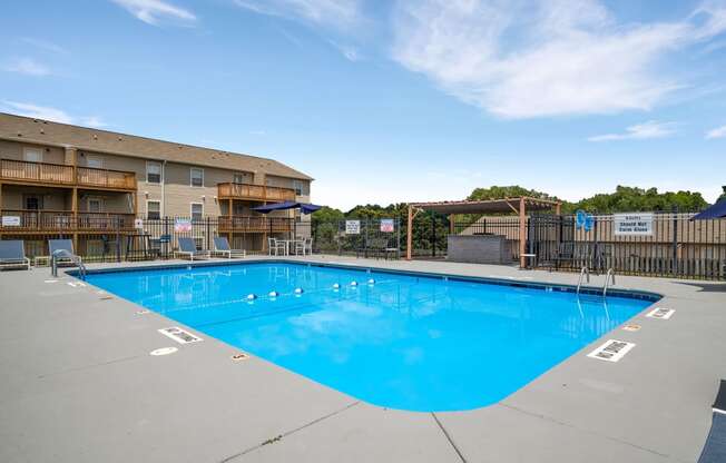 the swimming pool at our apartments