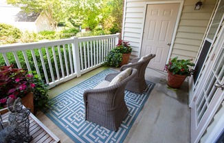 Balcony sitting area at Walton Vinings, Smyrna, GA, 30080