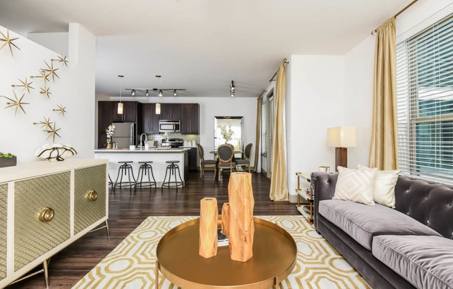 The Callie apartments open-concept living area