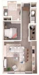 1 bed, 1 bath, 767 sqft, $1,825