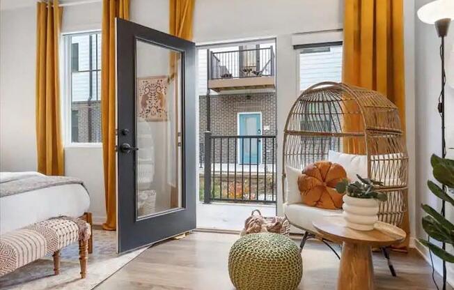 Walk out patios to courtyard