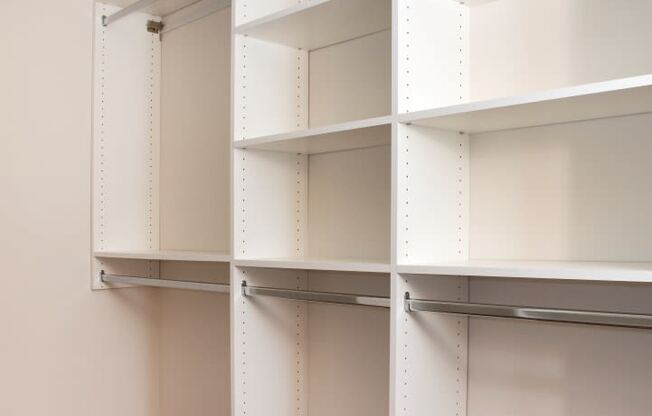 California closet in every townhome