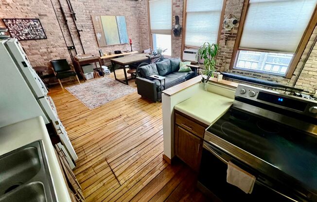 South Loop / Printer's Row Timber Loft Condo Available NOW! In-Unit Laundry!