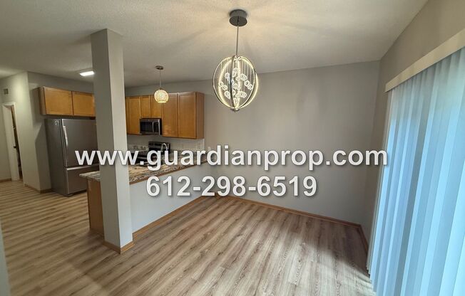 End Unit Townhouse Available Now, Loft Area, Vaulted Ceilings, Patio, 2 Car Garage