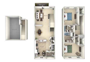 2 beds, 2.5 baths, 1,480 sqft, $1,939