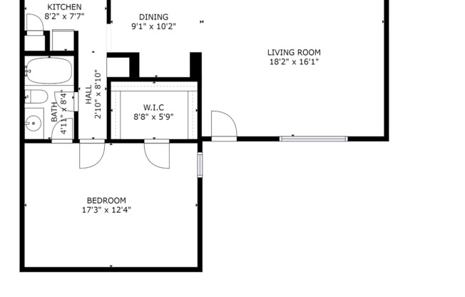 1 bed, 1 bath, 800 sqft, $1,150, Unit 4