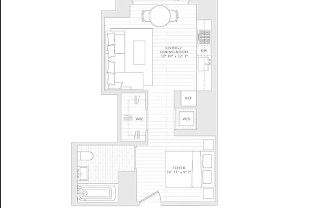 1 bed, 1 bath, 480 sqft, $3,900, Unit 10E