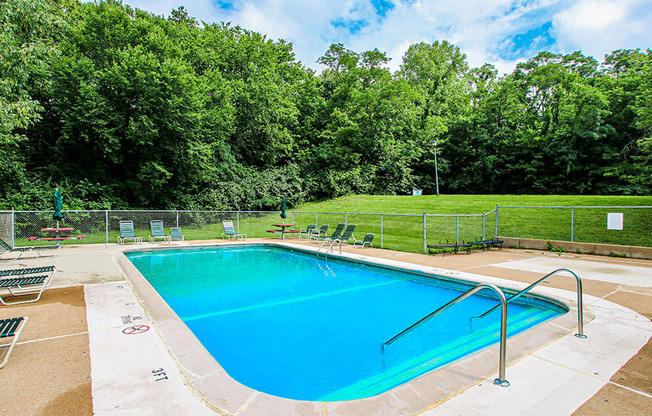 take a dip in the resort style pool