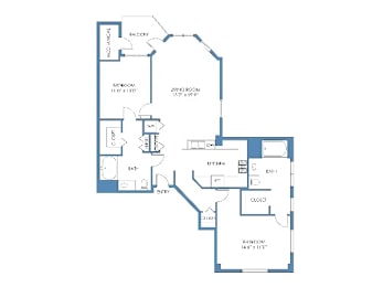 2 beds, 2 baths, 1,248 sqft, $4,299