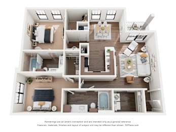 2 beds, 2 baths, 1,193 sqft, $1,794