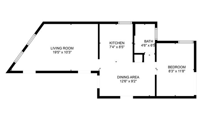 1 bed, 1 bath, 576 sqft, $1,100, Unit GH-10