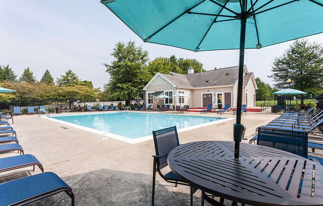 Space to relax and unwind, poolside at Owings Park Apartments, Owings Mills