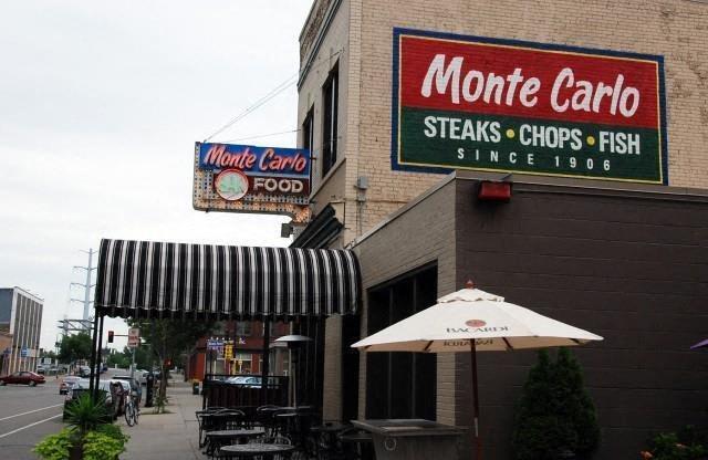 A restaurant named Monte Carlo serves steaks, chops, and fish.