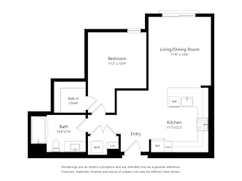1 bed, 1 bath, 743 sqft, $2,799