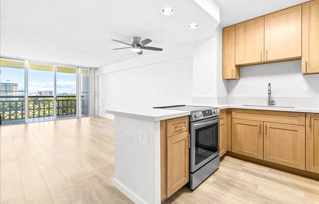 Newly renovated one bedroom condo with lovely city views